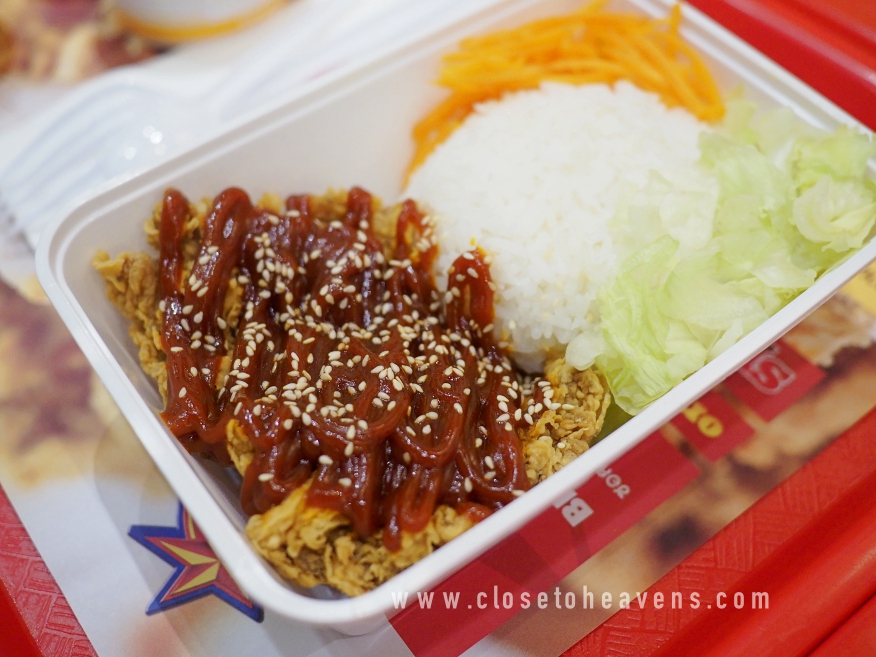 ข้าวไก่ทอด ซอสเกาหลี Korean Chicken Rice Texas Chicken Thailand