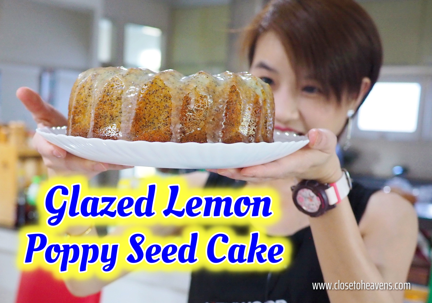 สูตรเค้ก Glazed Lemon Poppy Seed Cake
