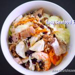 Easy seafood salad สลัดอาหารทะเล กุ้ง ปู ปลา