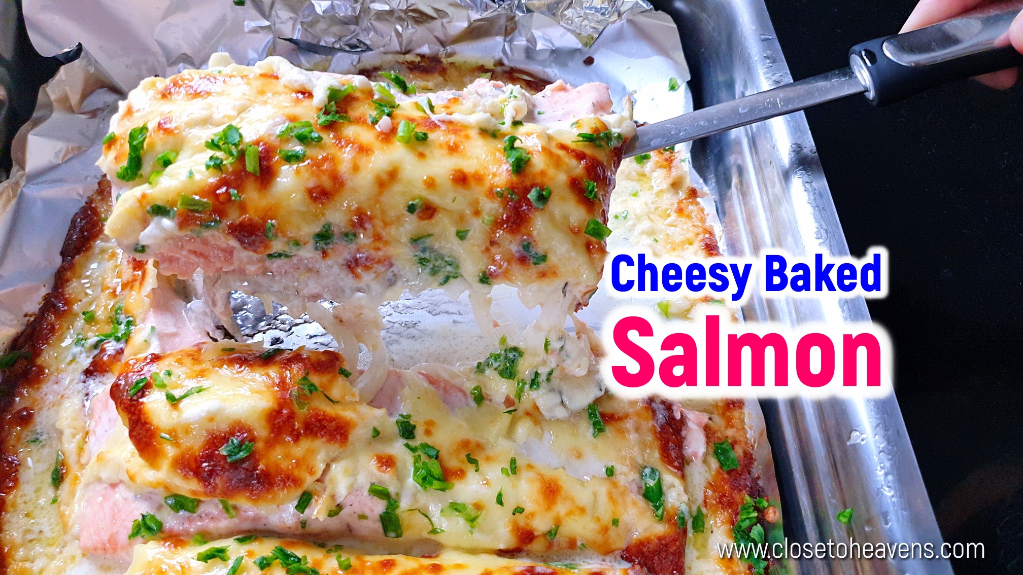 Cheesy Baked Salmon แซลมอนอบชีส