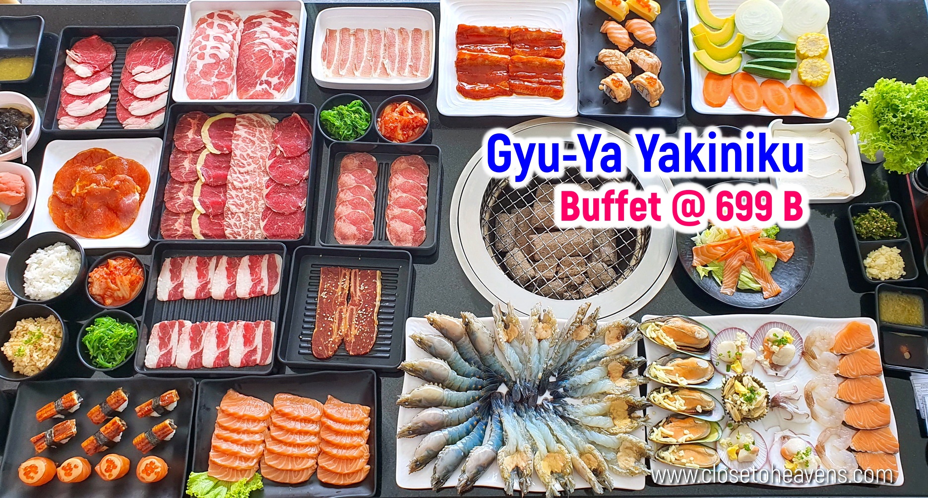 Gyu-Ya Yakiniku บุฟเฟ่ต์เนื้อย่าง กุ้งแม่น้ำ สไตล์ญี่ปุ่น