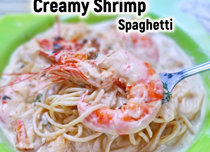 Creamy Shrimp Spaghetti สปาเก็ตตี้ซอสครีมกุ้ง