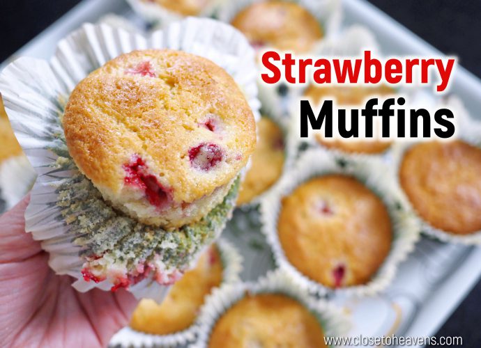 Best Strawberry Muffins สูตร มัฟฟิน สตรอเบอร์รี่