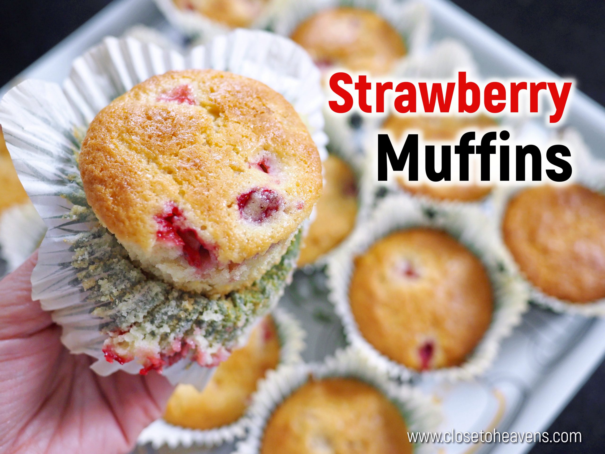 Best Strawberry Muffins สูตร มัฟฟิน สตรอเบอร์รี่
